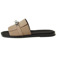 HERMES Gabriella Slide Slippers Women's Umber
