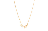 CELINE Brass Crystal Necklaces Women's Gold