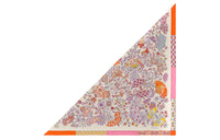 HERMES Silk Scarves Women's Natural/Mallow Purple/Orange