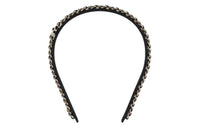 CHANEL Calfskin Headbands Women's Black/Gold