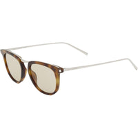 SAINT LAURENT Acetate Metal Square Sunglasses Unisex Tortoiseshell