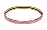 HERMES Enamel Bangles Women's Pink
