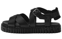 HERMES Everest One Strap Sandals Women's Black