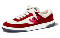 CHANEL 23P Low Top Stylish Skateboarding Shoes Women's Pink White