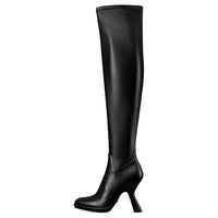 DIOR D fiction Infinite Dream Mirror Knee high Boots 10.5cm Women's Black