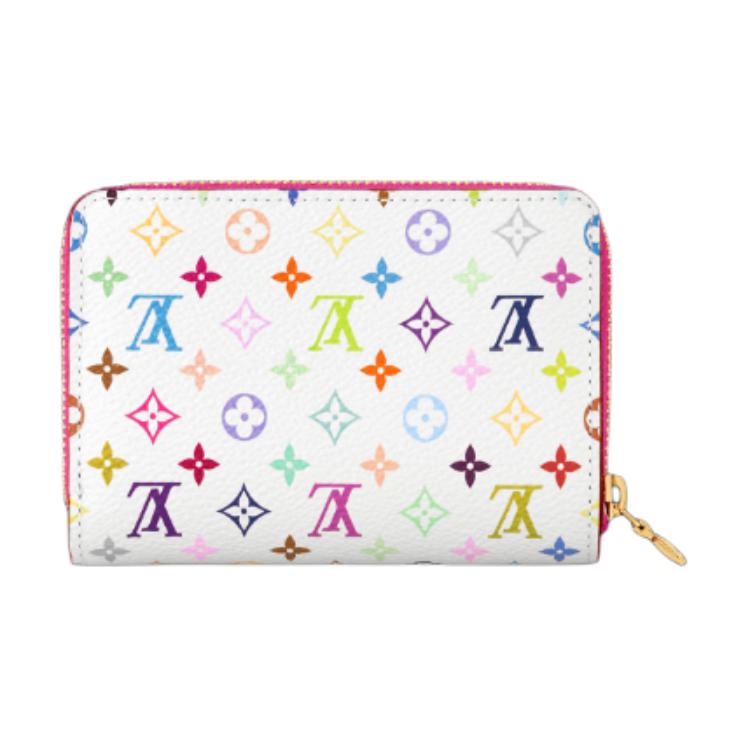 LOUIS VUITTON × Takashi Murakami, Collaboration Monogram Canvas Wallet Unisex White
