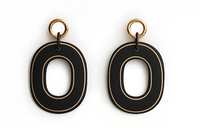 HERMES Earrings Women's Black
