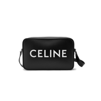 CELINE Smooth Cow Leather Messenger Bag, Shoulder Bag, Crossbody Bag Medium Size Men's Black