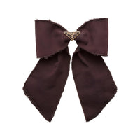 PRADA Fabric Hair Clips Women's Burgundy Color