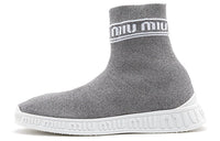 MIU MIU Shock Absorbers High Top Casual Shoes Women's Gray