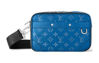 LOUIS VUITTON Alpha Leather Shoulder Bag Crossbody Bag Men's Blue