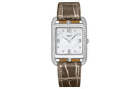 HERMES Cape Cod Wrist Watch Quartz Movement Genuine Leather Strap White Dial Women's W044215WW00