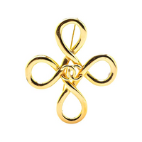 CHANEL 20th Century Plated Cc Infinity Costume Brooch