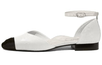 CHANEL Round Toe Casual Single Shoes Women's Ivory White
