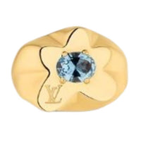 LOUIS VUITTON Zircon Rings Men's Gold