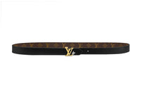 LOUIS VUITTON Leather Leather Belts Women's Width: 2cm