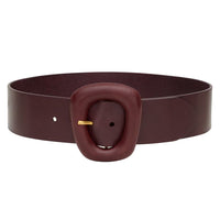 SAINT LAURENT Leather Belts Unisex Red Width 5.5cm
