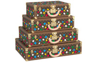 LOUIS VUITTON Yayoi Kusama Collaboration Leather Hard Case Unisex Brown