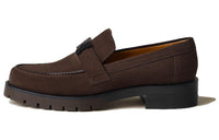 HERMES Loafers Men's Dark Brown