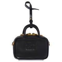 MIU MIU Leather Handbag, Shoulder Bag, Crossbody Bag Mini Women's Black