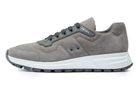 PRADA Breathable And Lightweight Low Top Athletic Shoes Men's Light Gray