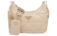 PRADA Recycled Nylon Crossbody Bag Shoulder Bag Women's Desert Beige