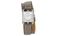HERMES Cape Cod Collection Wrist Watch Quartz Movement Leather Watch Bands Silver Dial Women's Watch W040246WW00