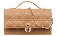 DIOR Sheepskin Shoulder Bag Crossbody Bag Handbag Mini Women's Bronze