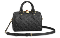 LOUIS VUITTON Speedy Python Skin Pillow Bag Handbag Crossbody Bag Women's Black