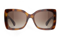 CHANEL Square Sunglasses Women's Brown