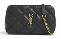 SAINT LAURENT BECKY Lambskin Clutches Shoulder Bag Crossbody Bag Women's Black
