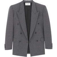 SAINT LAURENT Business Suits Coats Women's Gray
