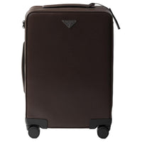 PRADA Leather Trolley Bag Men's Coffee