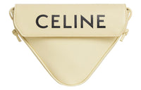 CELINE Smooth Cow Leather Shoulder Bag Crossbody Bag Men's Light Yellow