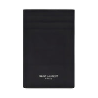 SAINT LAURENT Cow Leather Card Holder Men's Black
