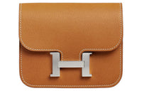 HERMES Constance Slim Pigskin Wallet Fanny Pack Women's 1H Toffee Brown