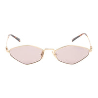 MIU MIU Metal Irregular Shape Sunglasses Women's Gold
