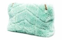 SAINT LAURENT Wool Clutch Small Size Women's Blue