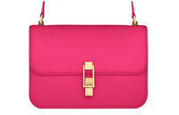 SAINT LAURENT Le Carre Box Leather Shoulder Bag Crossbody Bag Women's Pink