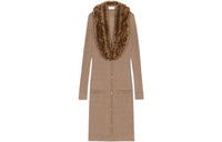 SAINT LAURENT Faux Fur-collar Cardi-coat