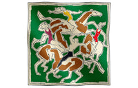 HERMES Silk Scarves Women's Green