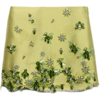 PRADA Embellished Raw-Cut Hem Mini Skirt