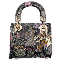 DIOR Lady Dior Cow Leather Shoulder Bag, Crossbody Bag, Handbag Extra Mini Women's Black