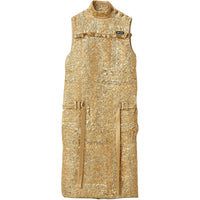 MIU MIU Sleeveless Dress Women's Gold