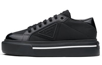 PRADA Macro Re nylon And Brushed Leather Sneakers 'Black' Women's