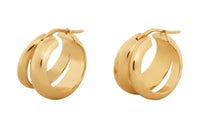 CELINE Brass Earrings Women's Gold