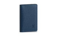 LOUIS VUITTON Epi Leather Card Holder Wallet Men's Blue