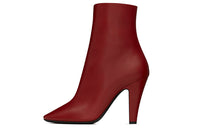 SAINT LAURENT 68 Cone Heel High Heels Women's Burgundy