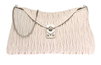 MIU MIU Matelassé Calfskin Handheld Shoulder Bag Crossbody Bag Regular Women's Chalk White