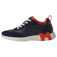 HERMES Bouncing Slip Resistant, Abrasion Resistant, Breathable Low Top Athletic Shoes Men's Blue Orange